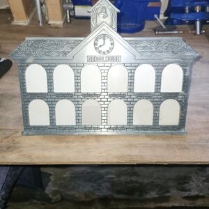 Schoolhouse Gray and White Photo Frame